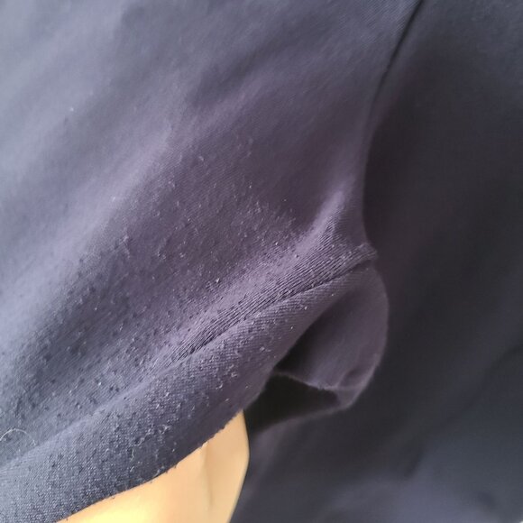 Spanx Womens 1X Navy Blue Stretch Cropped Trousers Faux Button Detail - Picture 9 of 12